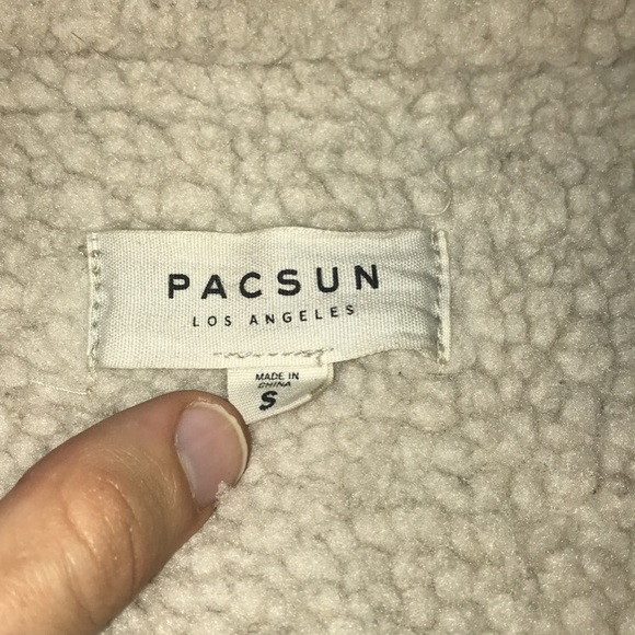 Men’s black Sherpa jacket - Picture 4 of 5